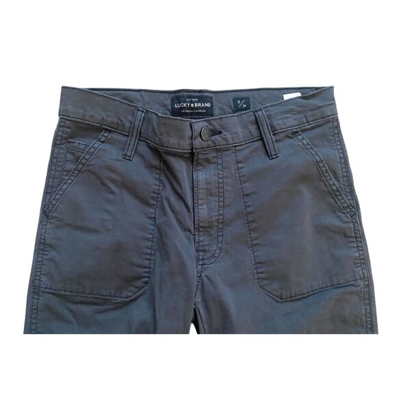 Lucky Brand Womens Smoke Gray The Cargo‎ Skinny Pants Size 2 Lightweight Pockets - Picture 2 of 9